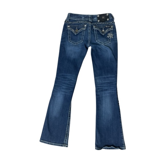 Miss Me Bootcut Jeans Size 25 Inseam 31 Embellished Y2K Denim - Picture 2 of 6